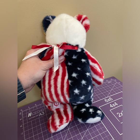 Ty Buddy Spangle the Bear Stuffed Animal beanie baby - Picture 4 of 7